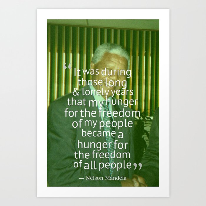 Inspirational Quotes Motivational 110 Nelson Mandela Art Print