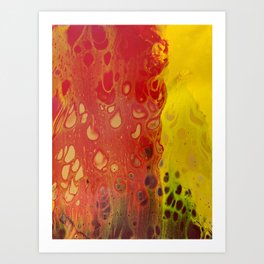 Mars Abstract Red Yellow Art Print