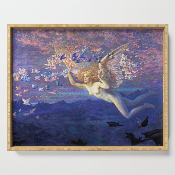 Wings of the Morning - Edward Robert Hughes Serving Tray