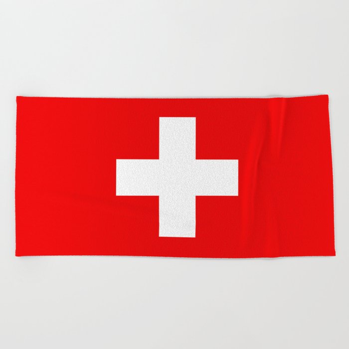 Flag of Switzerland - Swiss Flag Beach Towel