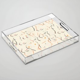 Breasts in Cream Acrylic Tray