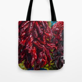 New Mexico Red Chiles Drying in the Sun Tote Bag