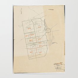 1950 Census Map - South Carolina (SC) - Kershaw County - Camden Poster