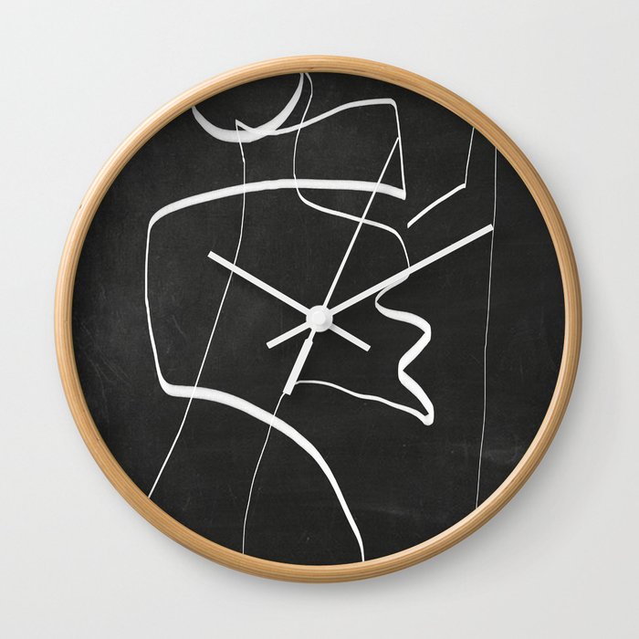 Abstract line art 6/2 Wall Clock