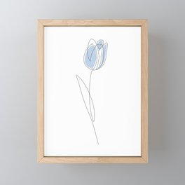 Blue Tulip Framed Mini Art Print