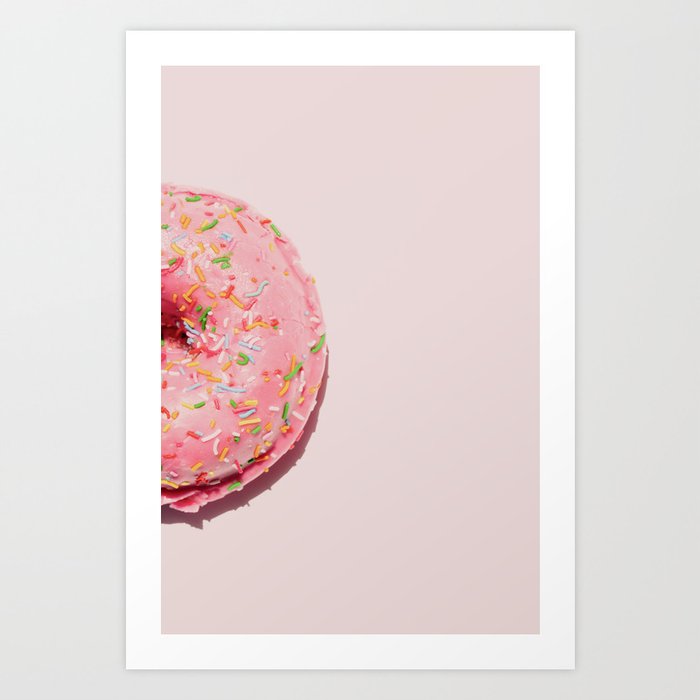 Pink Doughnut Art Print