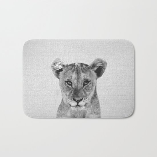 Baby Lion - Black & White Bath Mat