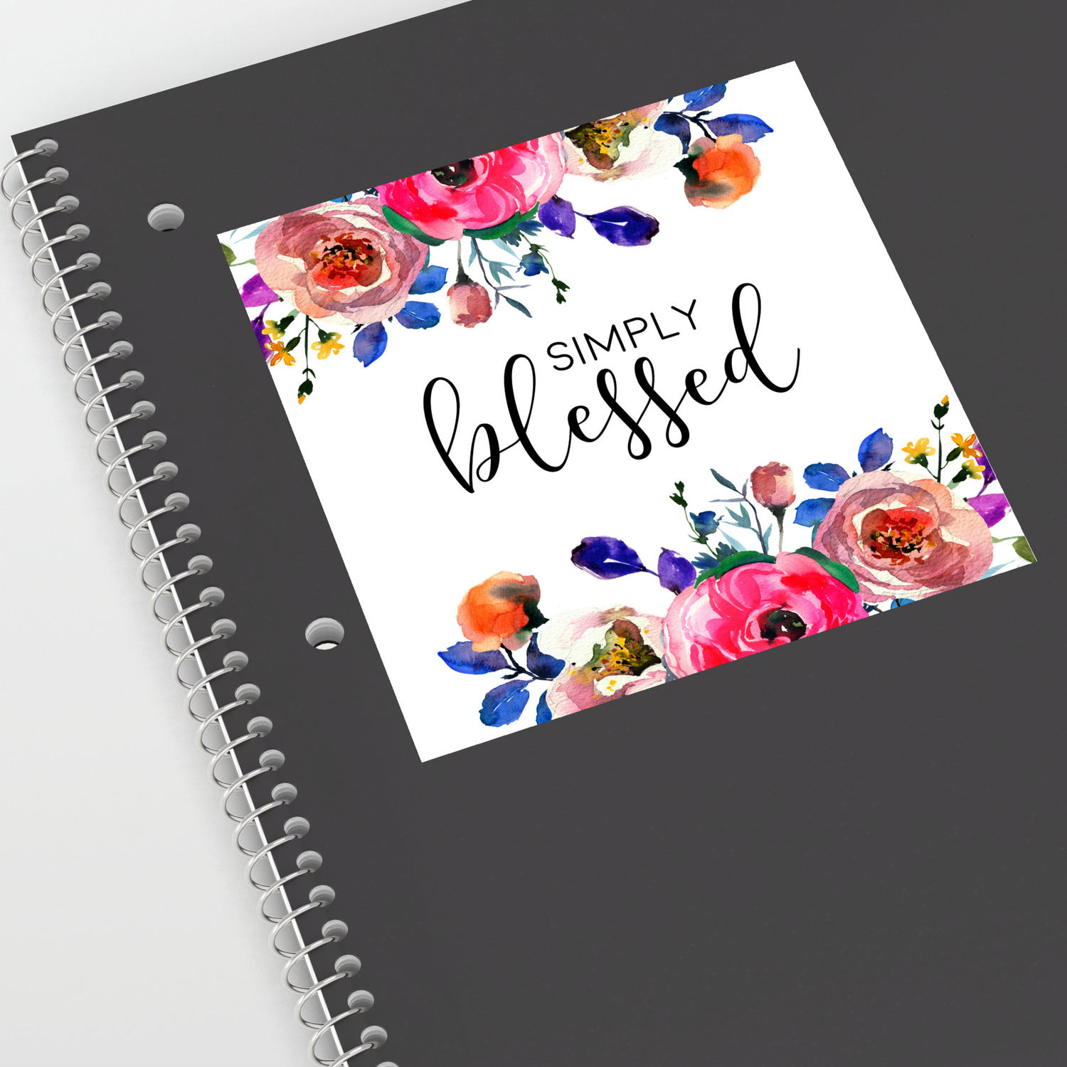 Simply Blessed Gallery Wall Inspirational Quote Printable Wall Art Sticker By Printableartsy Society6
