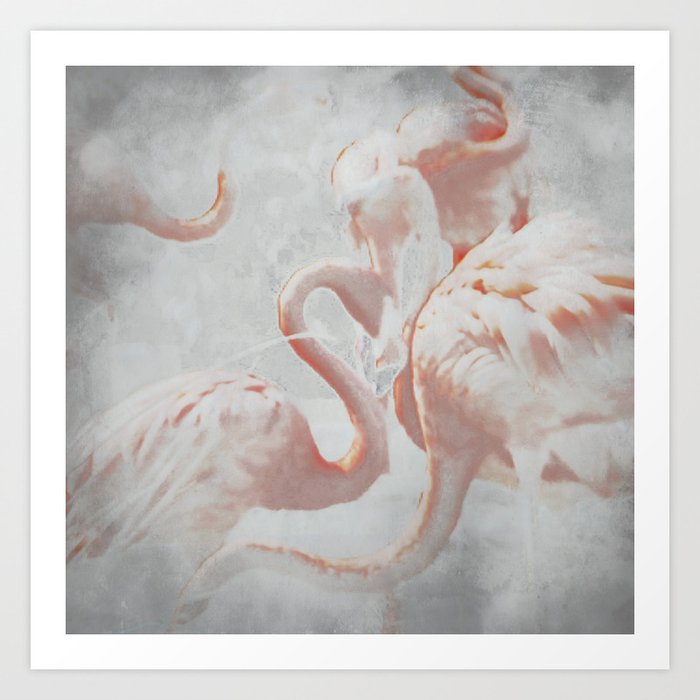 Flamingo Dance Art Print