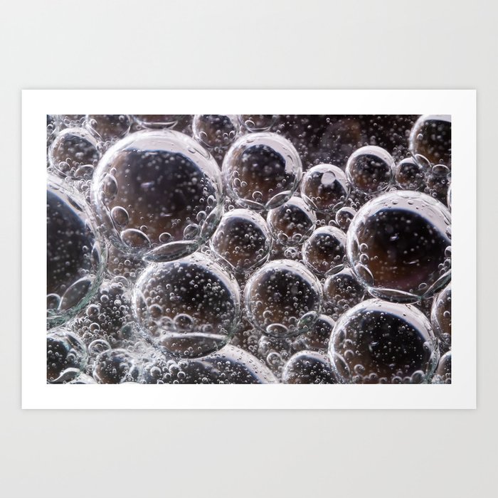 Soda Bubbles Macro Photograph Art Print