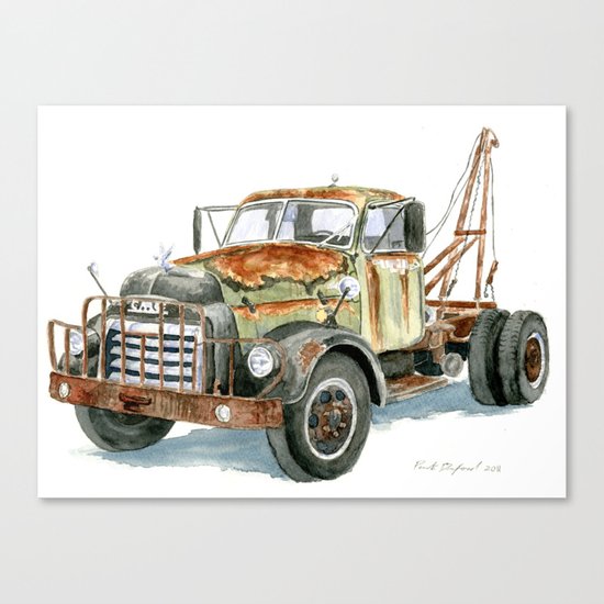 Old GMC Wrecker Canvas Print