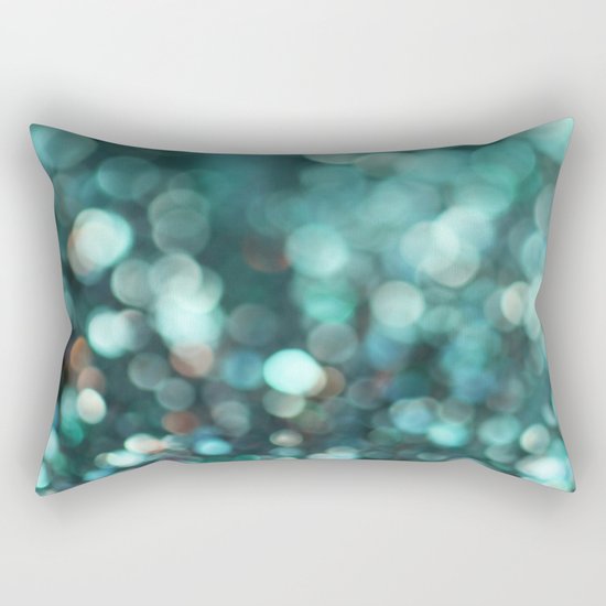 MERMAID GLITTER EMERALD Rectangular Pillow
