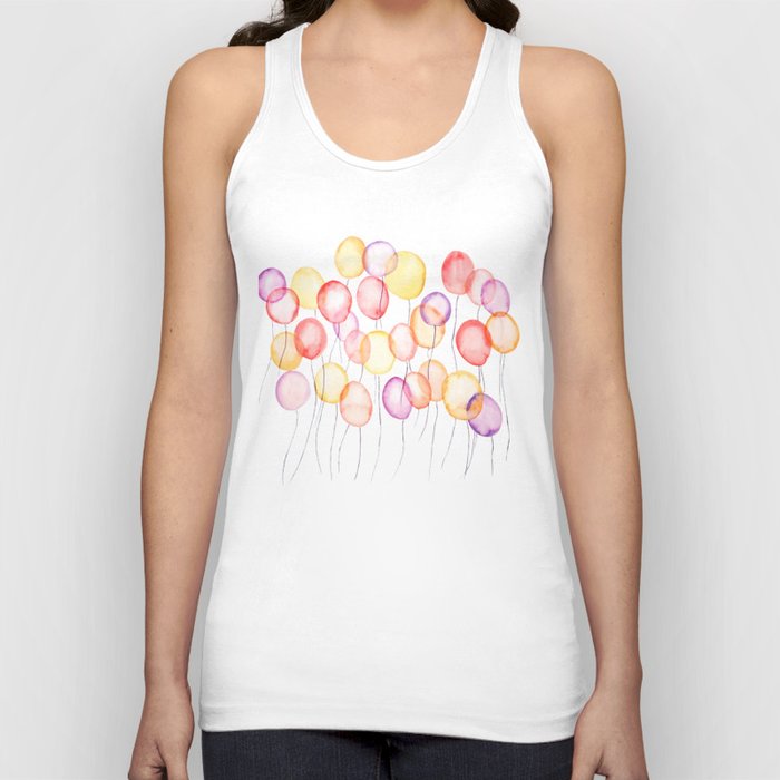 colorful balloon flying into sky Tank Top