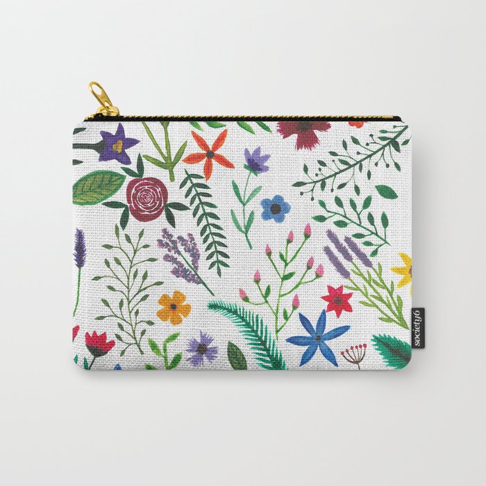 Watercolour floral pattern Carry-All Pouch