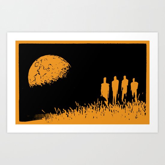 "New Moon" by Justin Hopkins (Black Version) Art Print