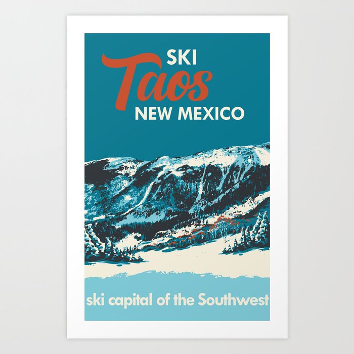 Ski Taos, New Mexico Poster Art Print