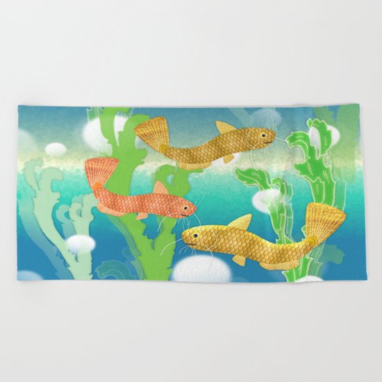 Toy Catfish Under the Sea Beach Towel