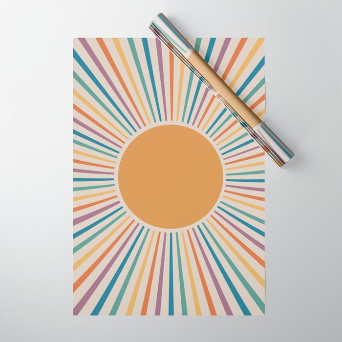 Boho Sun Wrapping Paper by The Miuus Studio