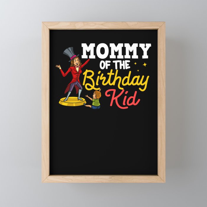 Circus Birthday Party Mom Theme Cake Ringmaster Framed Mini Art Print
