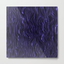 Shiny purple vertical wavy line Metal Print