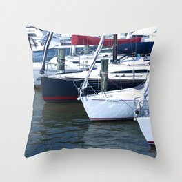 Annapolis Harbor X Nautical Art Throw Pillow
