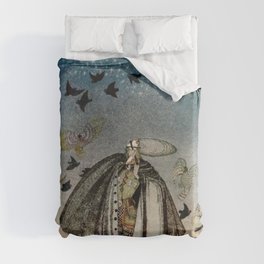 East of the Sun and West of the Moon, illustrated by Kay Nielsen Birds in the Night Duvet Cover