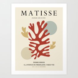Exhibition poster-Henri Matisse-Red. Art Print