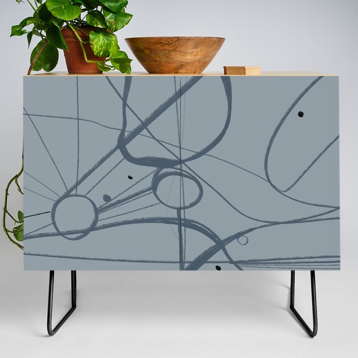 Abstract Line Art Design Pattern Credenza