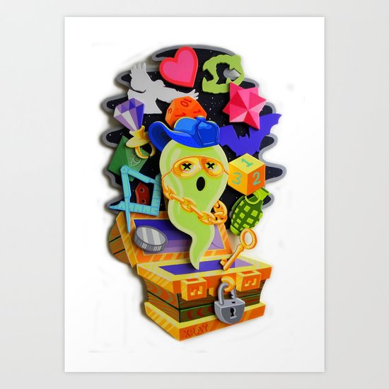 "SPOOKY CHARMS" Art Print