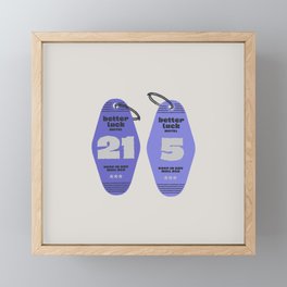 Motel keychain #3 blue shades Framed Mini Art Print