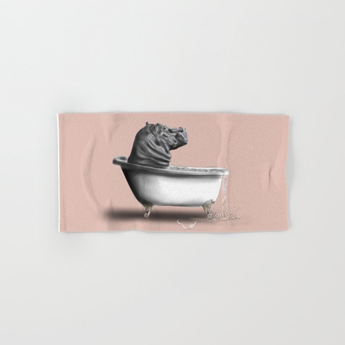 Hippo in Bath Hand & Bath Towel