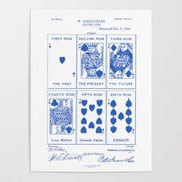 Poker Playing Cards Vintage Patent Hand Drawing Poster | Mechanic, Creative, Funny, Design, Vintage, Illustration, Patentimage, Geek, Art, Drawing 