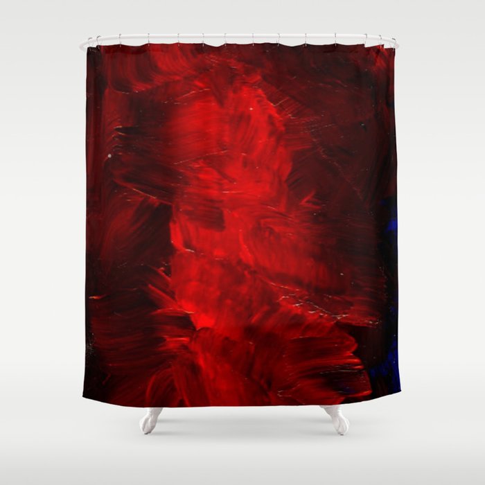 Red Abstract Paint | Corbin Henry Artist Shower Curtain