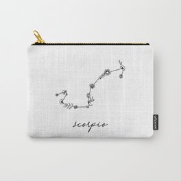 Scorpio Floral Zodiac Constellation Carry-All Pouch