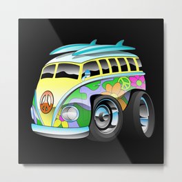 Surfer Van Metal Print | Microbus, Hipster, Surf, Beach, Surfboards, California, Surfing, Surfboard, Hippie, Westcoast 
