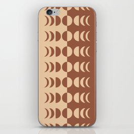 Moon Phases 6 in Shades of Terracotta and Beige iPhone Skin