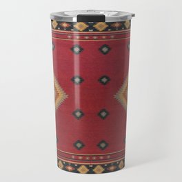 N14 - Red Anthropologie Oriental Moroccan Traditional Artwork. Travel Mug