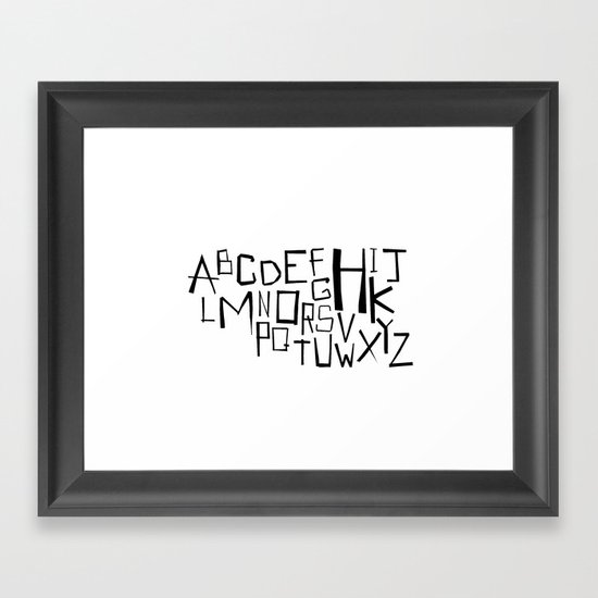 Alphabet #2 Framed Art Print