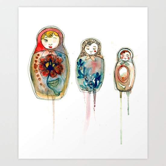 russian dolls Art Print