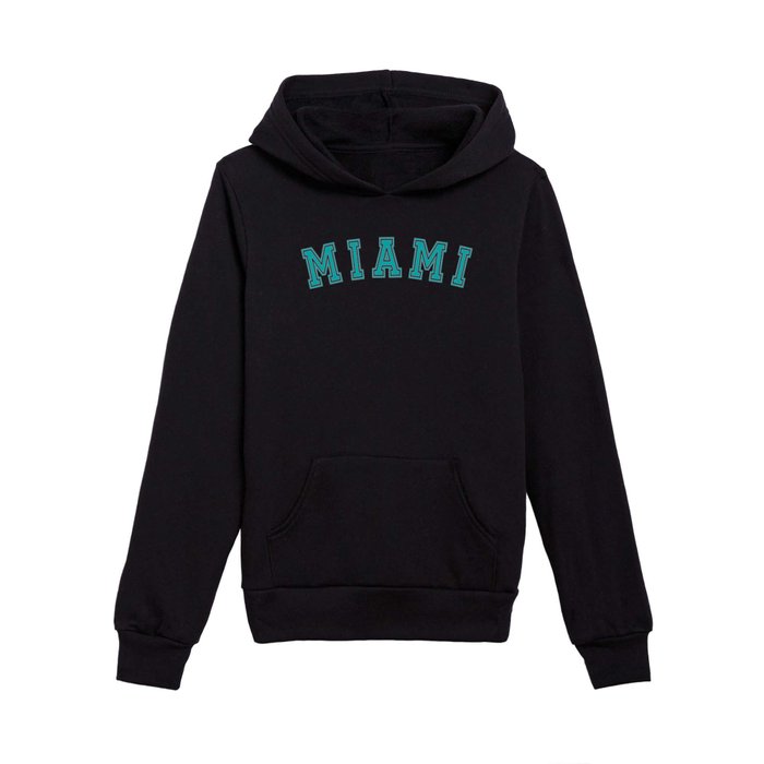 Miami - Teal Kids Pullover Hoodie