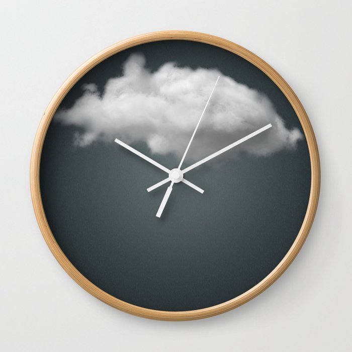 Dark Cloud Is Beautiful Modern Art Humour Clever Wall Clock By Kestreldesign Society6