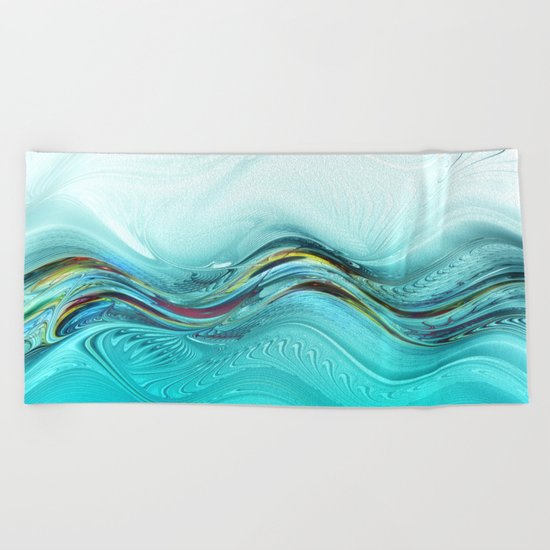 Fractal Wave Beach Towel