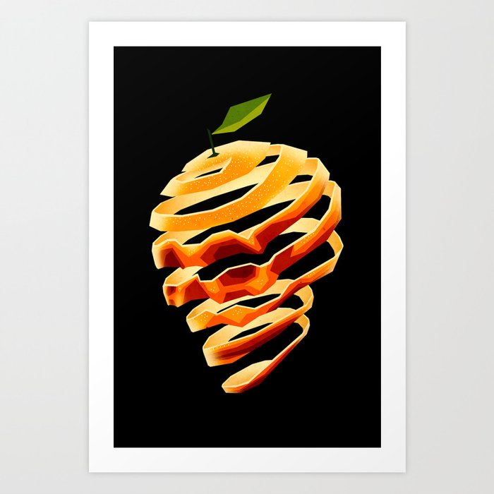 Discover the motif ORANGE SKULL by Yetiland as a print at TOPPOSTER