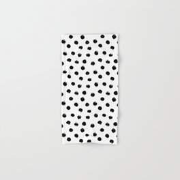 Polka Dots Black and White Hand & Bath Towel