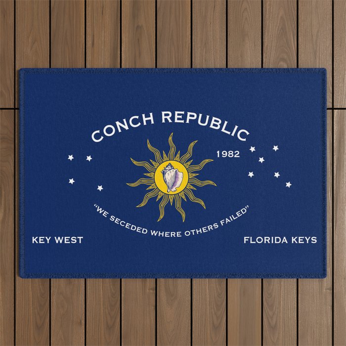 Conch Republic Flag Outdoor Rug