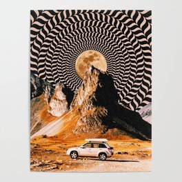 Illusionary Car Trip Poster