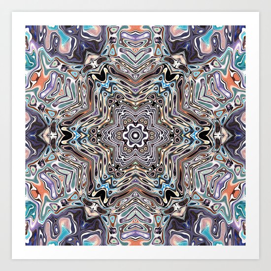 Colorful Kaleidoscopic Abstract Art Print