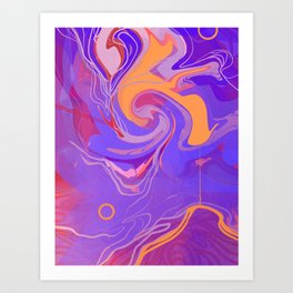 Sunset Lava Art Print