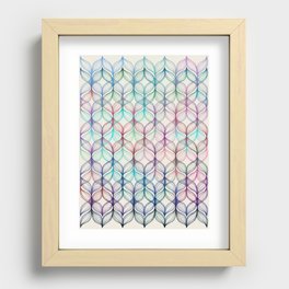 Mermaid's Braids - a colored pencil pattern Recessed Framed Print