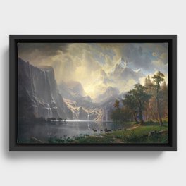 Among the Sierra Nevada California by Albert Bierstadt, 1868 Framed Canvas